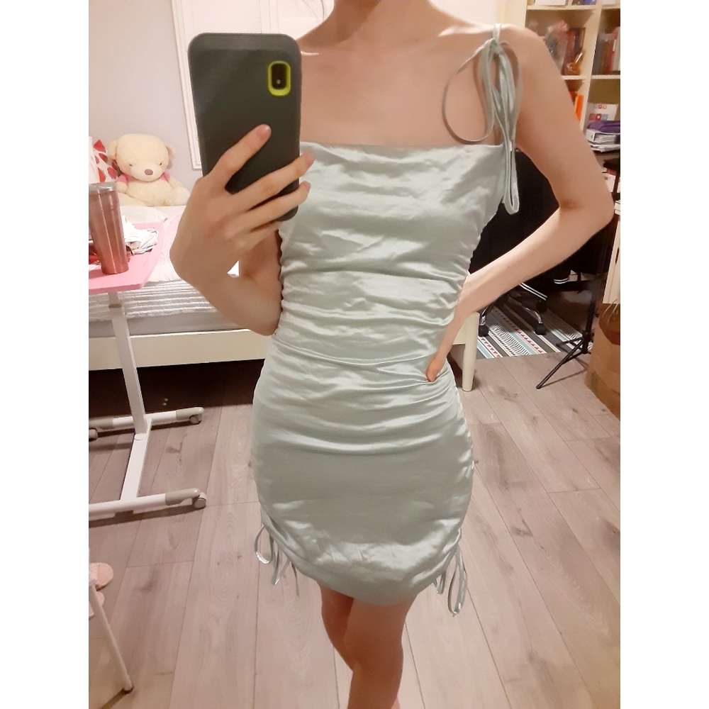 Satin Mint Dress